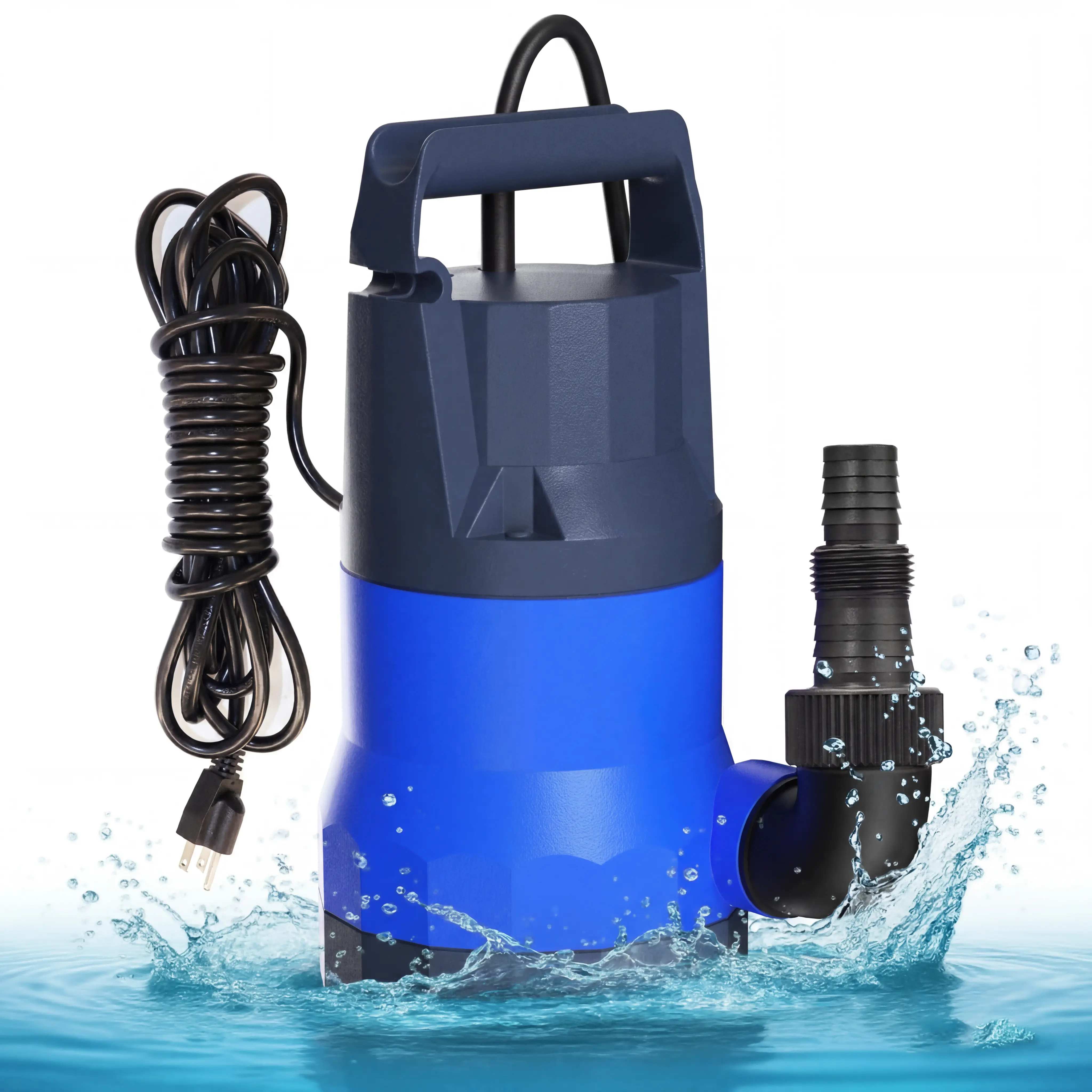 Sump Pump 1HP 3700GPH Submersible Water Pump Portable Electric Utility Pumps for Hot Tub, Standing Water, Pools, Boats, Gardens, and Pond
