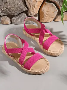 Women's Wide Width Flat Sandals, Open Toe Slip-On Design, Casual Wear and Beach Vacation, Comfortable Daily Shoes