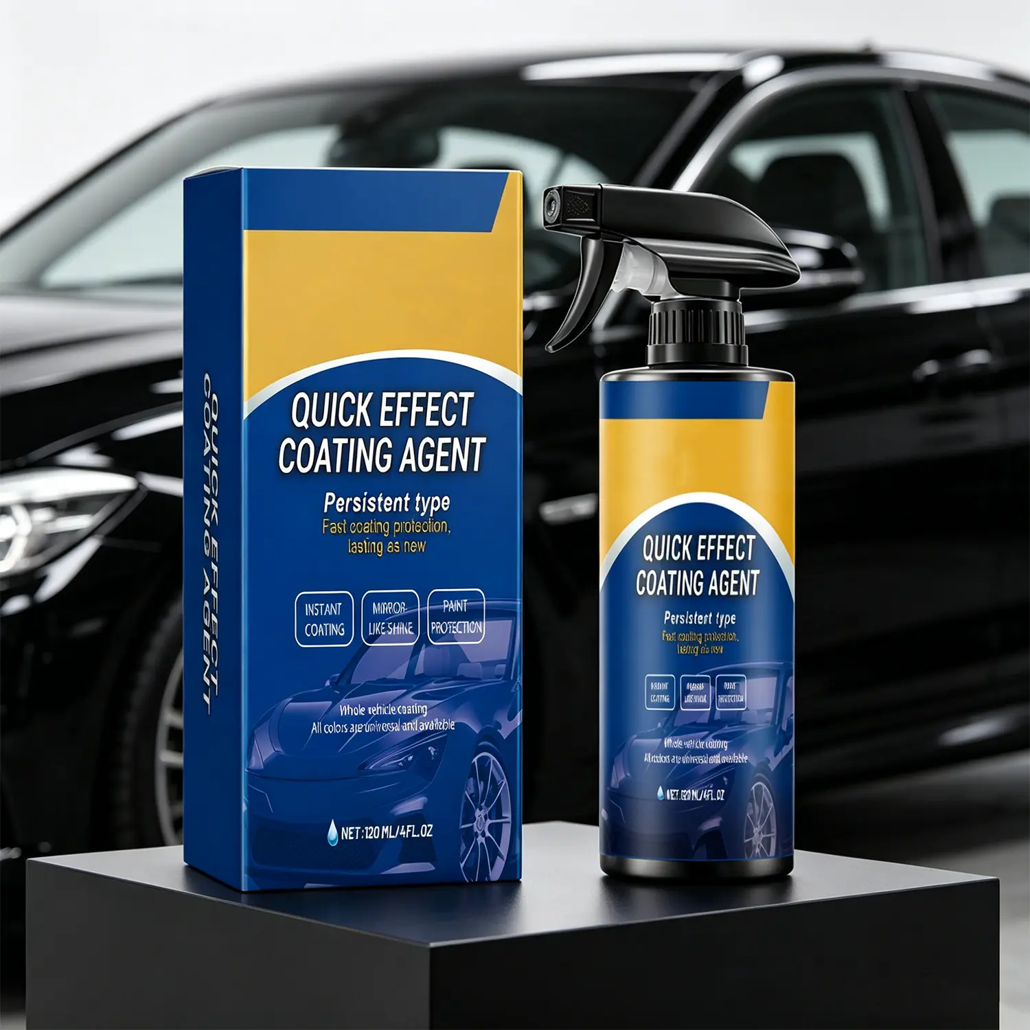 Nano Car Coating Spray Ceramic Car Polish Spray for Paint Care Gloss Finish Hydrophobic Surface Protection Waterless Car Cleaning Detail Spray