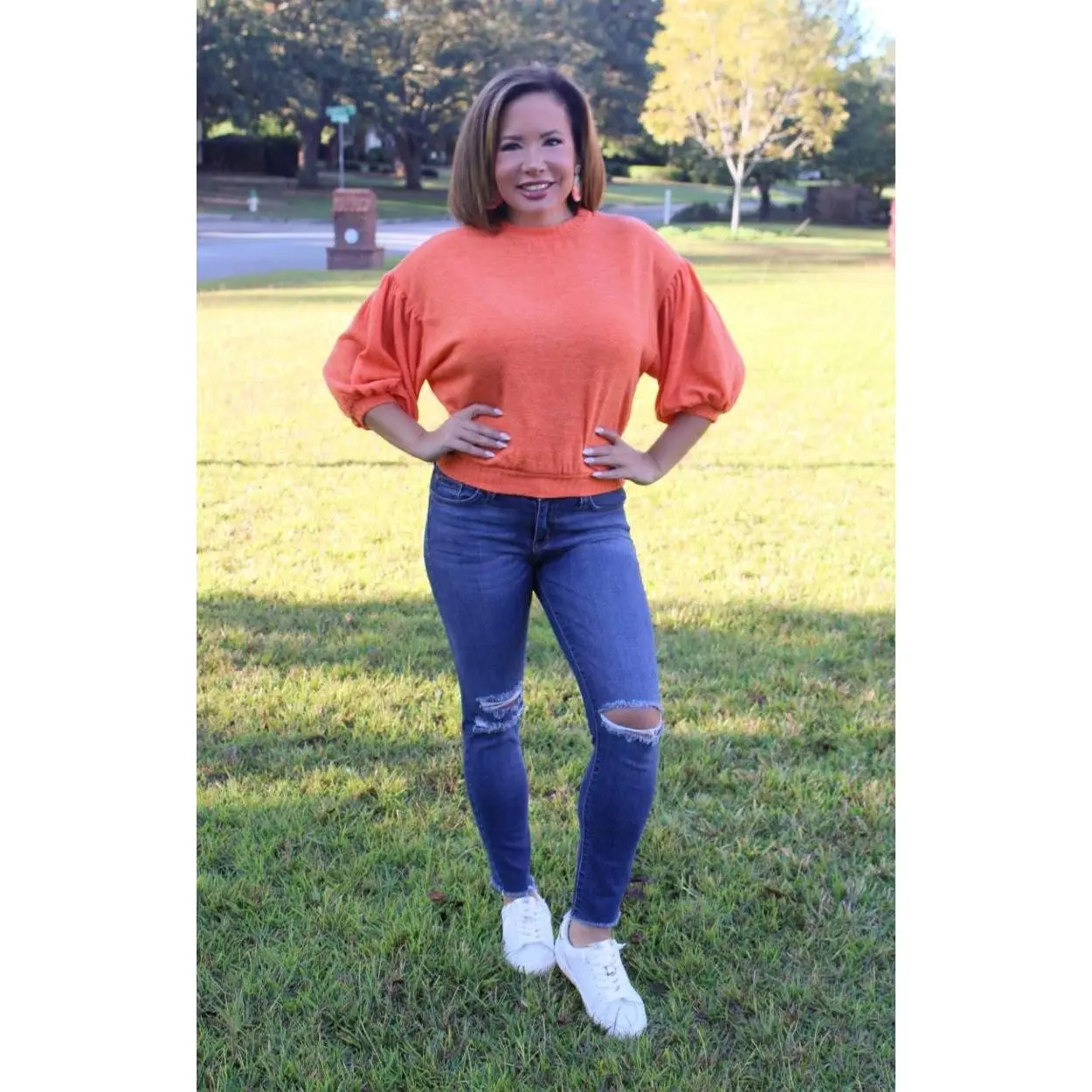 Subway Station Sweater - Orange