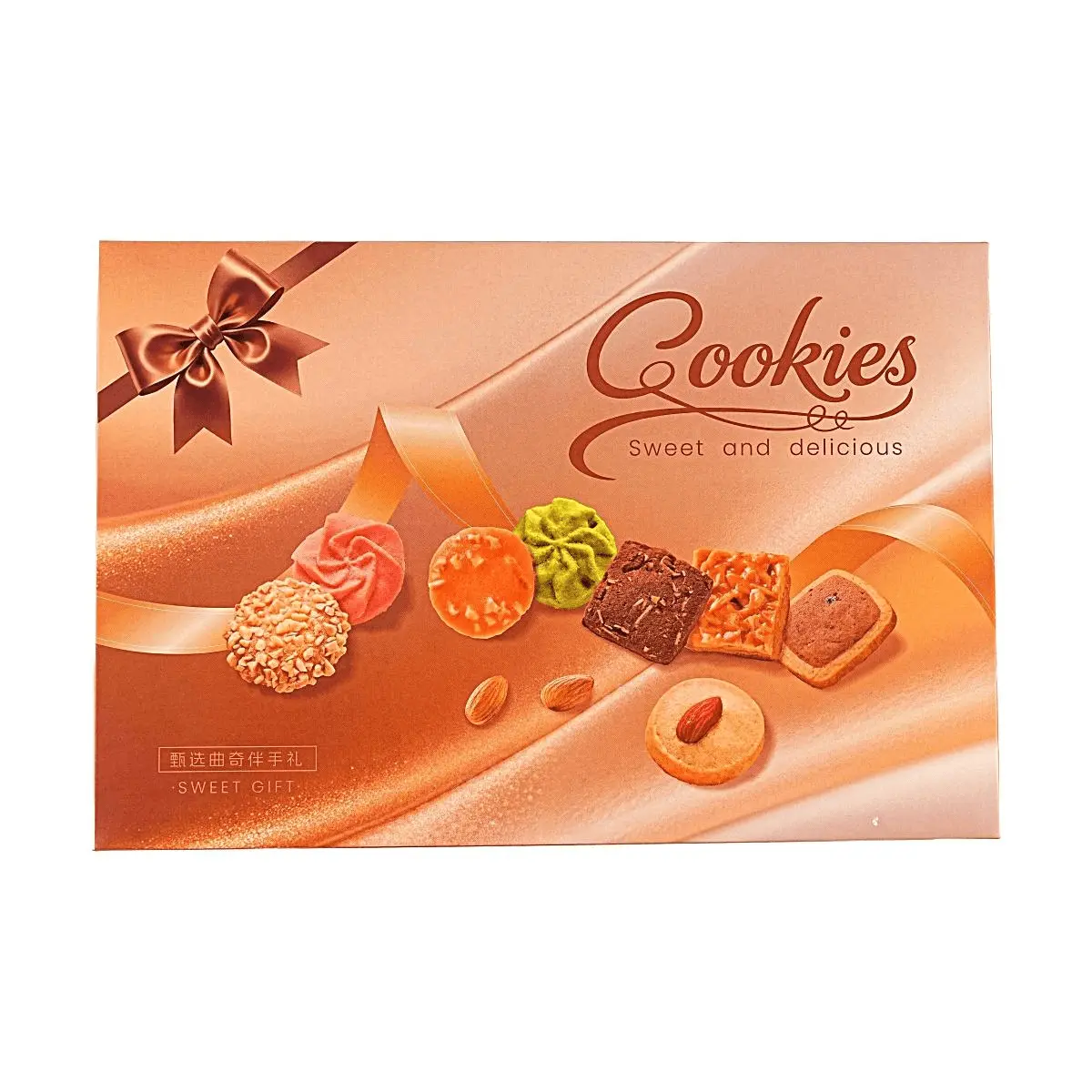 YOTIME Assorted Cookie Gift Box 300g - Matcha, Cocoa, Mousse, Nuts, Raisin, Oat Coffee, Rose Flavors - Perfect Afternoon Tea Snack & Gift