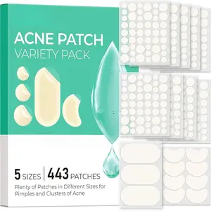 Pimple Patches for Face Hydrocolloid Acne Patch Bulk - Acne Stickers for Covering Cheeks, Forehead, Chin Blemishes Zit Breakouts - Unscented Pack Case Peel Teens Skincare Skin Repair pimple  patch