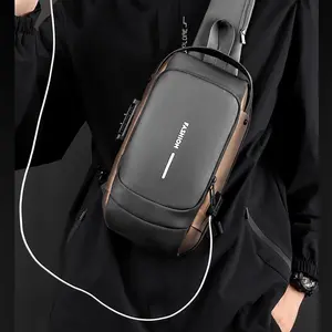 2026 Men's Crossbody Bag - Anti-Theft with Password Lock, Large Travel Bag Multi-Layer Storage, Detachable Strap, Durable & Stylish