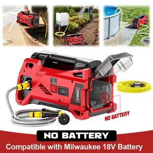 Cordless Water Transfer Pump 9.6GPM Compatible with Milwaukee 18V Battery【NO BATTERY!!】, Powered Pond Pumps, Portable Self-Priming for RV, Tank, Pool Draining, Garden Watering fathers day gift
