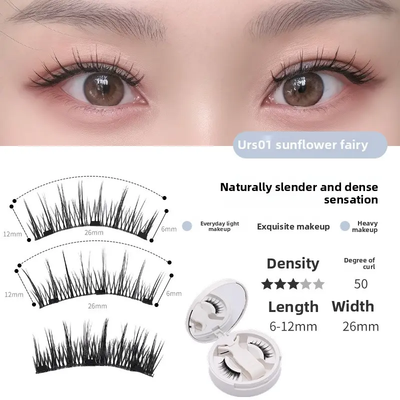 Fox Style Magnetic Eyelashes Natural Camellia Design 3D Thick Magnet Eyelashes No Glue Needed Waterproof Reusable for Women Girls Fox Style Magnetic Eyelashes Natural Camellia Design 3D Thick Magnet Eyelashes No Glue Needed Waterproof Reusable for Women Girls