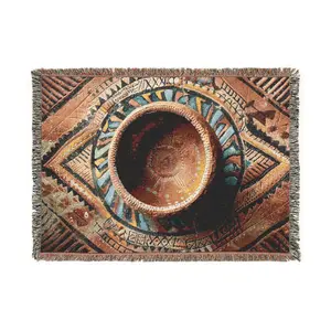 Moroccan Rug - Boho Handwoven Cotton - Soft Artistic Floor Tapestry for Living Room or Dining Area - Cozy Earthy Decor, Housewarming Gift - 100% Cotton, Vibrant Designs, Colorful Fringe, Perfect for Boho-Chic Interiors