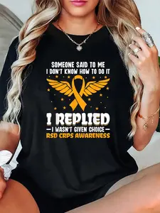 100% Cotton Unisex RSD CRPS Awareness Orange Ribbon RSD CRPS Warrior T-Shirt – Vintage Graphic Tee, Relaxed Fit, Gift Idea for Women