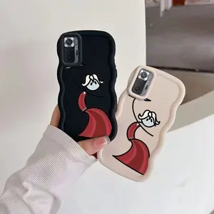 1 Piece Chic Note 10 Pro (India) Red skirt girl Case For Redmi Note 10 Pro (India) Made Of Flexible With Anti-Scratch And Bracelet For Casual