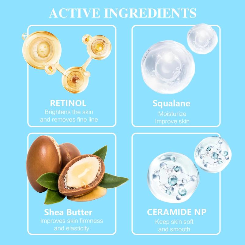 Puolern Retinol+Sodium Hyaluronate Cream for Face Cream Fast Deep Cellular Absorption Day or Night Cream for Moisturizers  Skincare Skin Repair Comfort