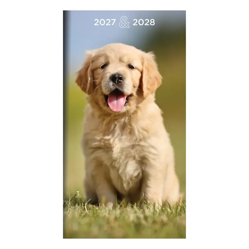 2027-2028 Dog Small Monthly Pocket Planner