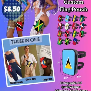 Custom Design 100 pieces 3 in 1  Pouch - Thigh Bag, Chest Pouch & Waist Pouch -Flag Designs or Custom logo and design