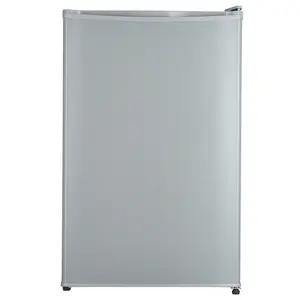 4.3 Cu.Ft Compact Mini Fridge with Freezer – Single Door Refrigerator, 7-Setting Adjustable Thermostat, Low Noise, Energy Efficient, for Bedroom, Office, Dorm – Black/Grey