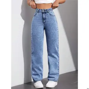 Daily Color Solid s EZwear tiktok Women Simple Jeans