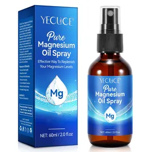 YECUCE Pure Magnesium Oil Spray 60ml, high-purity magnesium oil spray, rich in minerals needed by the body, easily absorbed, daily body care product
