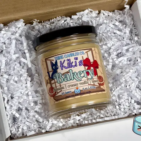 Kiki's Bakery Candle | Hand Poured Vegan Wax Blend Candle | 9 oz, 4 oz, 2 oz Snap Bar