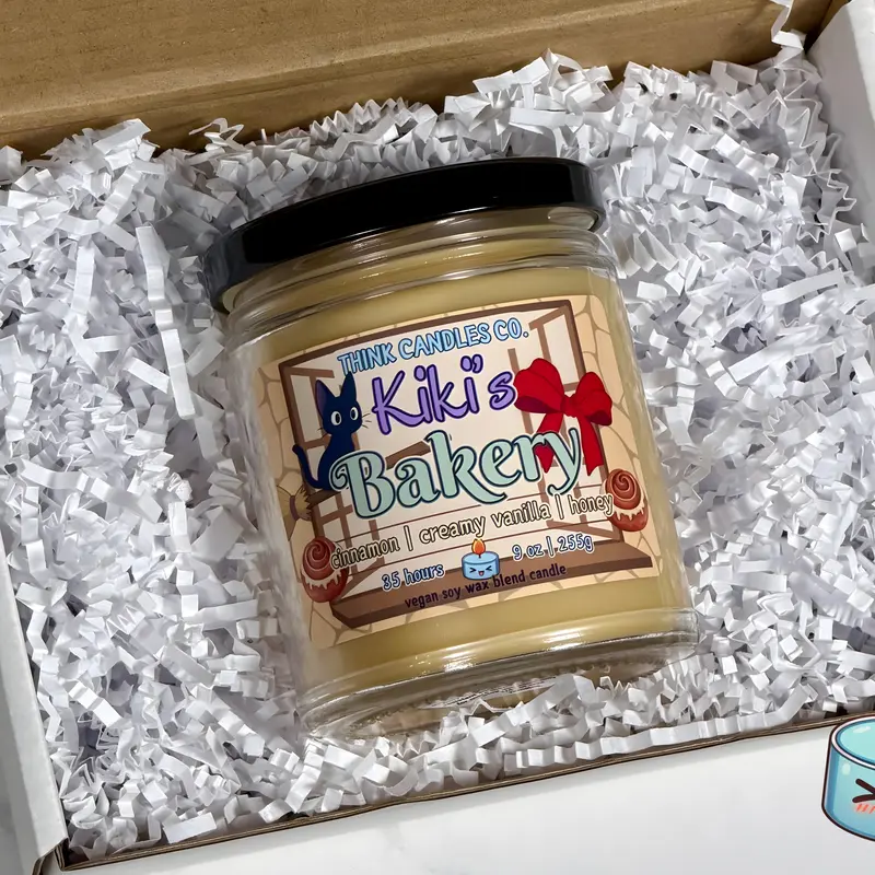 Kiki's Bakery Candle | Hand Poured Vegan Wax Blend Candle | 9 oz, 4 oz, 2 oz Snap Bar