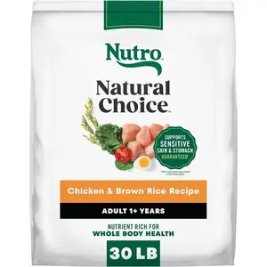 Nutro Natural Choice Dry Dog Food, Adult Dog Food Dry Lamb and Brown Rice Recipe, 30 lbs.