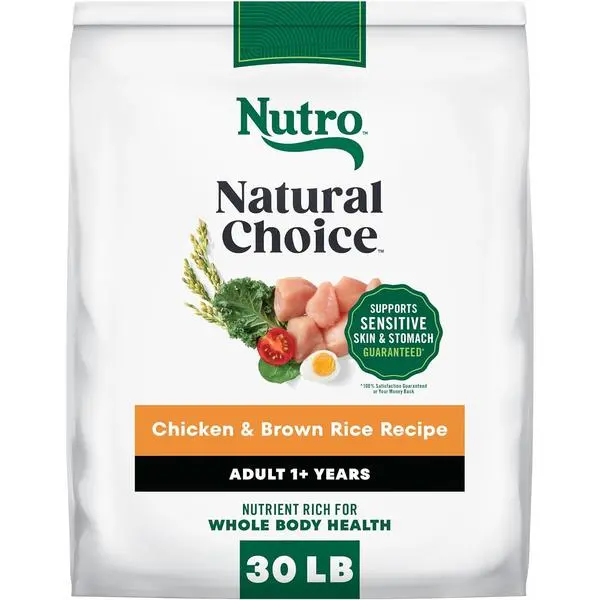 Nutro Natural Choice Dry Dog Food, Adult Dog Food Dry Lamb and Brown Rice Recipe, 30 lbs.