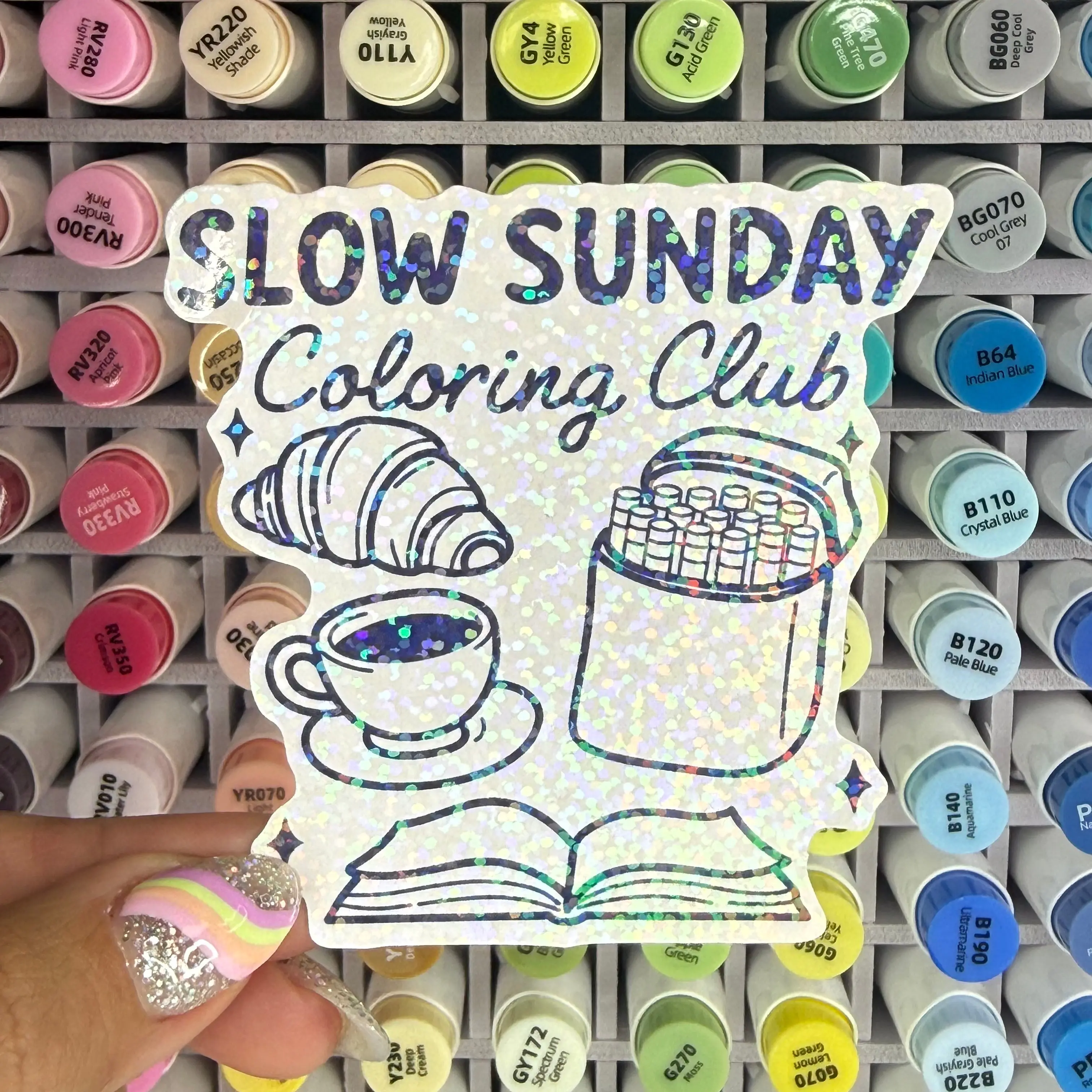 Slow Sunday Coloring Club Sticker