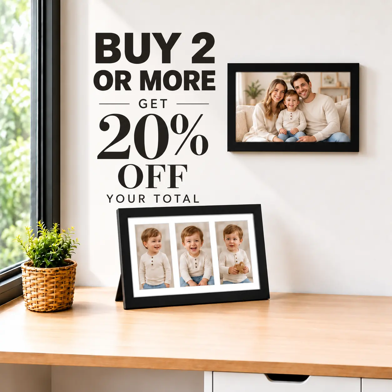 White Rectangular Collage Photo Frame - 8×14 in Engineered Wood, Holds 3×4×6 Photos, Horizontal Wall-Mount, Indoor Home Decor Wall Decor Aesthetic for Living Room Family Portraits
