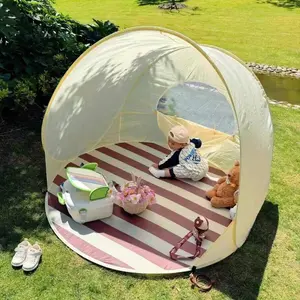 1PC Portable Family Beach Tent, Instant Quick Setup Pop Up Tent, Spacious Interior Breathable Comfortable Outdoor Shelter, Waterproof Sun Shade Tent with Handheld Design, Large Space Camping Tent Suitable for 3-4 Persons for Beach Camping Picnic Summer Ou