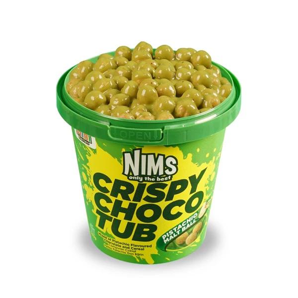 NIMS Crispy Choco Tub - Mixed Strawberry & Best Flavor Chocolate Cereal for Crunchy Snacks & Dessert Cooky Biscuit Cookie Enjoy Satisfying