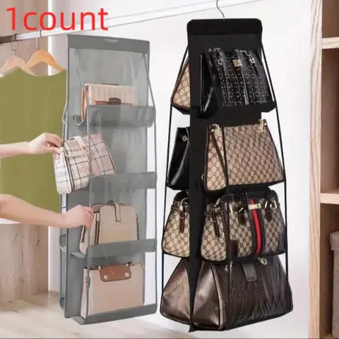 Multi-layer Handbag Hanging Storage Box, Hanging Storage Bags, 1 Count Foldable Hangable Bag Storage Rack, Space Saving Bag Organizer, Durable Lightweight Storage Organizer for Home & Office