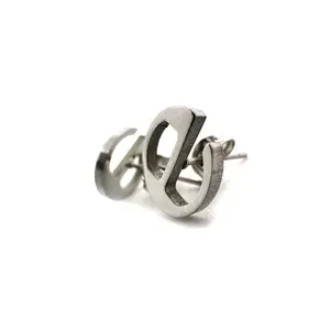 Ecco2k "E" Logo Small Fan-Made Stainless Steel Small Stud Earrings - 0.5in Stainless Steel