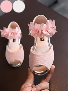 Princess Floral Mary Jane Shoes, Low Heel Party Wedding Dance Shoes, Suitable for Toddlers and Children, Girls Elegant Dress Shoes, Soft Soled Shoes