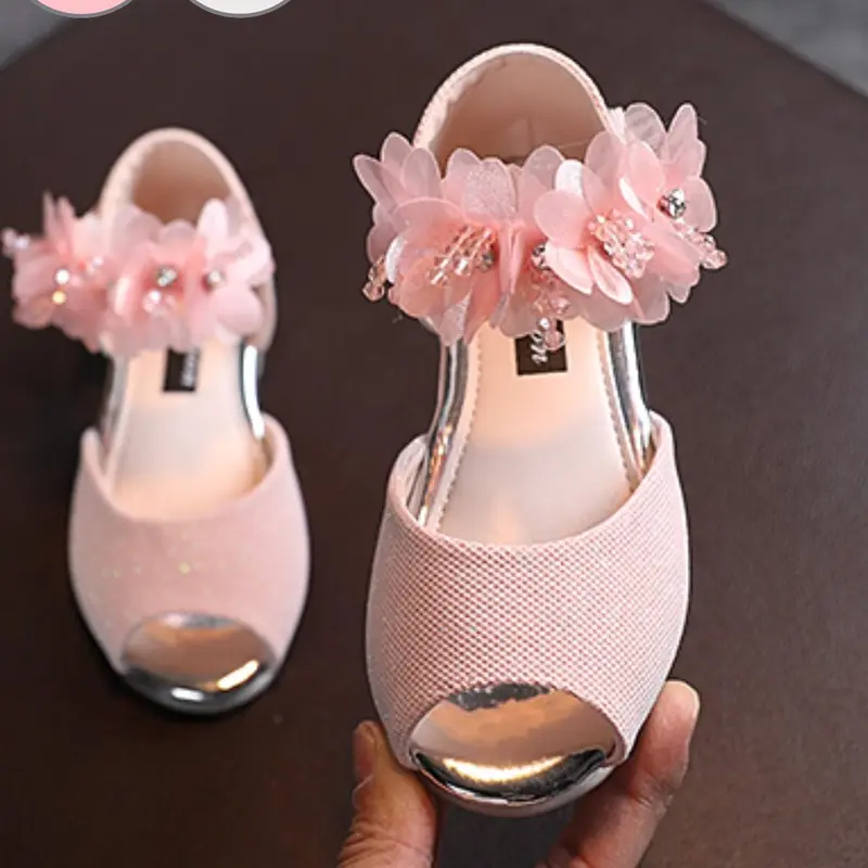 Princess Floral Mary Jane Shoes, Low Heel Party Wedding Dance Shoes, Suitable for Toddlers and Children, Little Girl Dress Shoes, Girls Elegant Dress Shoes, Soft Soled Shoes, Kids Shoes