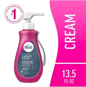 Veet Professional Hair Removal Cream, 2 Minute Body Hair Remover For Women, 13.5 Fl Oz Pump Bottle