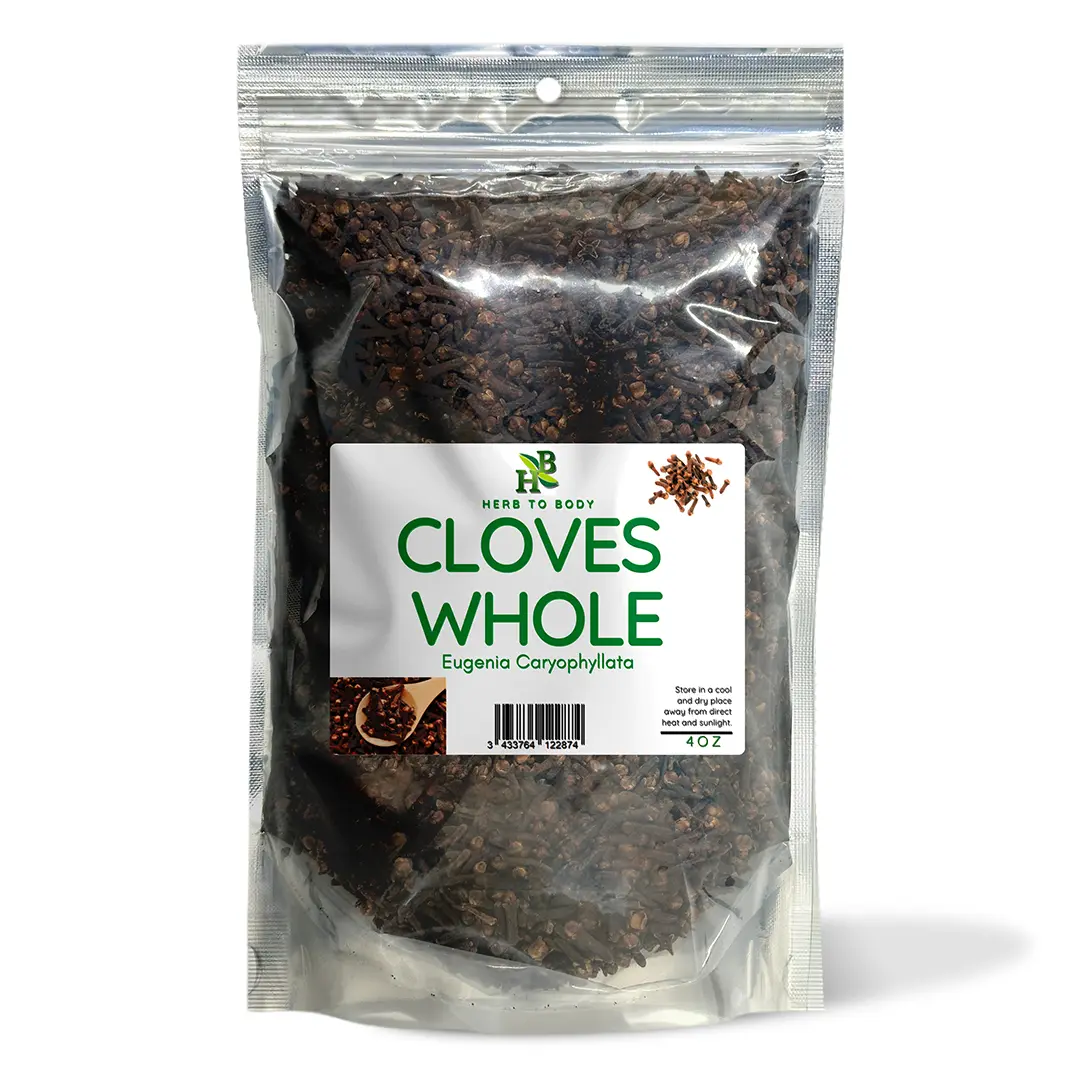Cloves Whole -  4 oz (113 g) | Eugenia Caryophyllata | Wildcrafted | Dried Whole Clove Spice for Cooking & Tea | Herb To Body