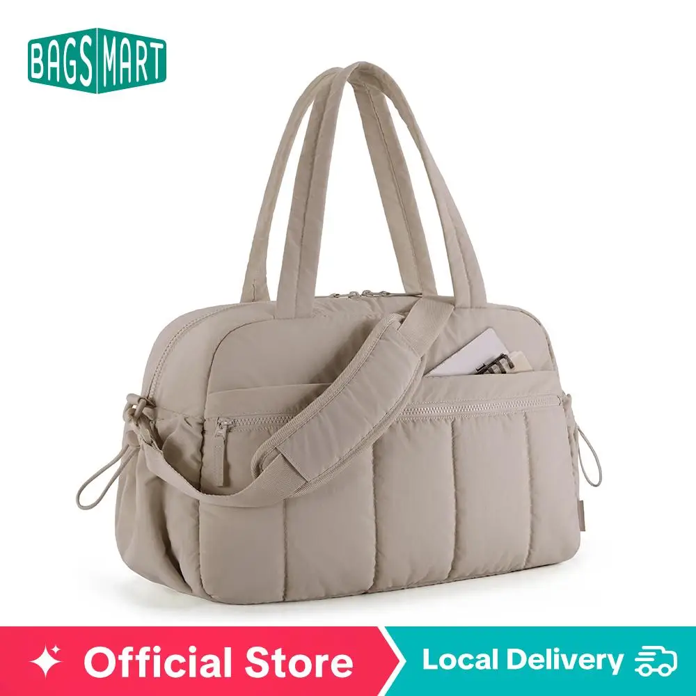 BAGSMART Puffy Water-Resistant Gym Travel Duffel Bag for Women with Wet Pocket, Carry on Weekender Bags, Water Resistant Workout Bag Sports Gym TikTok