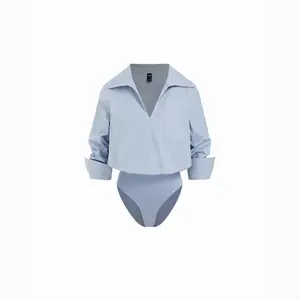 Cider Cotton Collar Long Sleeve Bodysuit