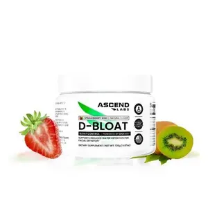 D-BLOAT Daily Debloat Powder - ASCEND LABS - Natural Bloating Relief & Water Retention Support - Dietary Supplement - 30 Servings ( Peach Mango, Strawberry Kiwi, Pina Colada )