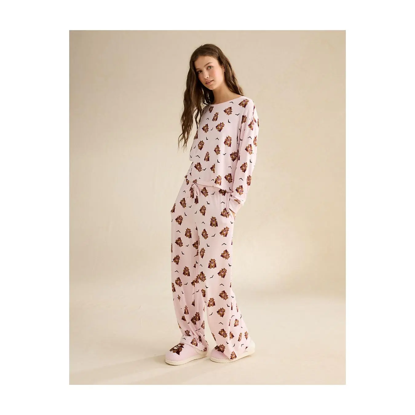 AE Luxe Plush Long Sleeve + Pant PJ Set