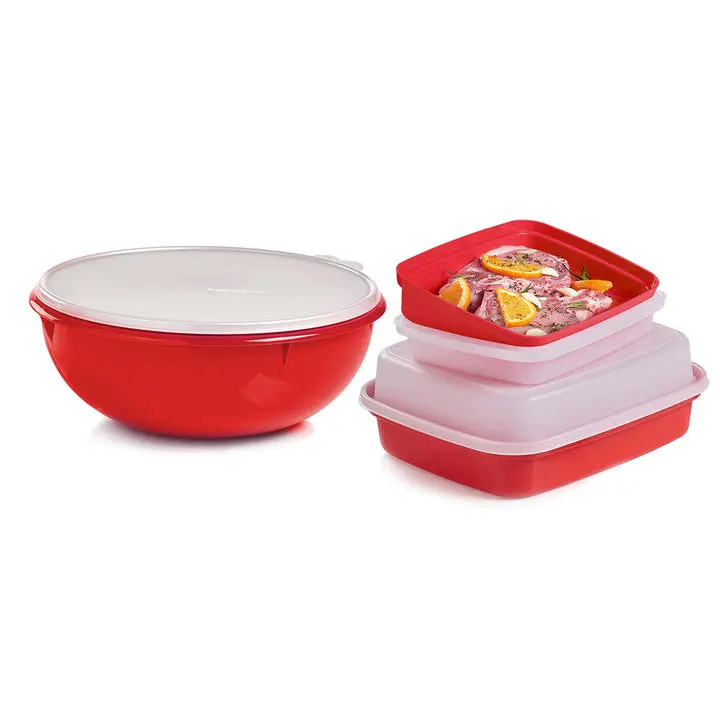 Tupperware Mix & Marinate Set | Marinating, Mixing, Serving | 3‑Piece Set