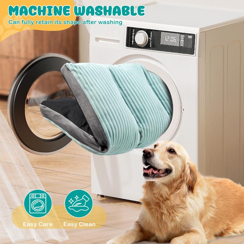 Large / Extra large dog bed ,Washable , Removable Cover , Flannel super soft Dog Crate Beds Fulffy Comfy Kennel Pad Anti-Slip Pet Sleeping Mat