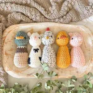 Cuddle Critters Farm Animals Crochet Pattern BUNDLE No Sew Farm Animals & Toys for Kids Baby Shower Gift Crafting Project