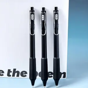 3 minimalist solid colour gel pens, low centre gravity quick dry tip exam practice, smooth ink flow, minimalist style, DIY study office writing, black high capacity gel pens