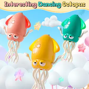 Magic Dancing Octopus Toy, Dancing Squid Toy, Electric Crawling Octopus with LED Lights & Music, Smart Obstacle Avoidance Sensor Toys, Interactive Auto-Dance Squid Gifts for Kids