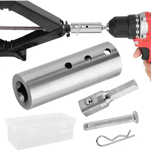 Upgraded Trailer Jack Drill Adapter Compatible with 1 Inch Jack Drive Shaft,Handle Cordless Drill-Adapter with a 1/2 in Socket Adapter Bit Attachment for Top Wind Trailer Crank