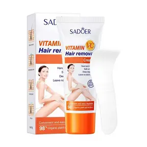 Vtamin C Hair Removal Cream for  Skin - Gentle Depilatory for Leg, Arm, Bikini Line, Underarm and Intimate Areas