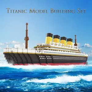 Titanic Model Building Set, Building Block Sets, Large Cruise Ship Puzzle Toy Gift, High-Quality Blocks, Stable Structure, Collectible DIY Project