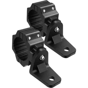 UTV Whip Light Mount & Light Bar Bracket - Heavy Duty 1.75"- 2" Roll Cage Clamp with 360? Rotation, Aluminum Flag/Off-Road Light Mount for Polaris RZR, Can Am,