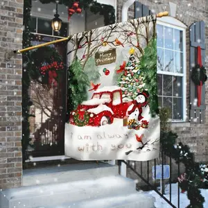 I Am Always With You - Christmas Truck Flag - Christmas Flag - Christmas House Flag - GIft Exchange GIft - Gift For HIm - GIft For Her - Holiday Garden Flag - Retro Christmas - Xmas Flag - Merry Magic Flag - Trendy Funny Home