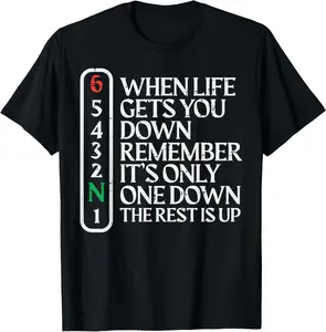 Biker When Life Gets You Down Motorcycle Gear Men Women Summer Shortsleeve Cotton T-Shirt