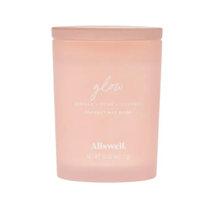 Allswell Glow (Vanilla + Pear + Coconut) Scented 2-Wick 15oz Spa Jar Candle Allswell Glow (Vanilla + Pear + Coconut) Scented 2-Wick 15oz Spa Jar Candle