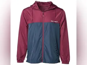 InkAddict Lightweight Maroon/Navy Windbreaker Jacket