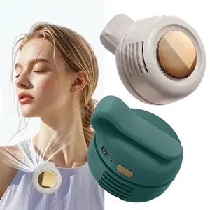 2026 New Model Portable Silent Mini Bladeless Electric Fan,Adjustable 3-speed Suspended Waist Fans,Rechargeable Rotating Body Fan, Suitable forOutdoor & Travel & Office, Summer gifts